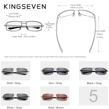Ochelari de soare de marcă KINGSEVEN pentru bărbați, cu ramă pătrată, pentru șofat, clasici, unisex, ochelari de protecție, ochelari de vedere, Gafas