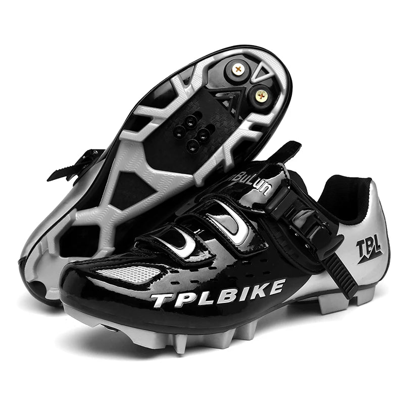 Professional Racing Road Bike Cycling Shoes for Men, Outdoor Non-Slip MTB Bicycle Sneakers, Breathable Self-Locking Sports Cleat Shoes