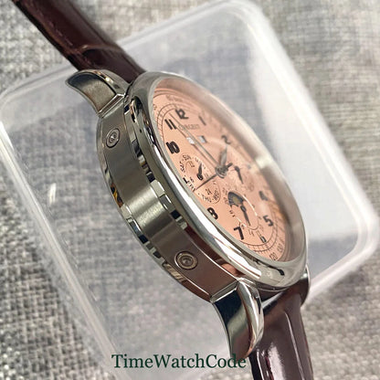 Corgeut Multi Functional Watch Automatic Mechanical Watch for Men 42mm Day Date Month Year Day/Night ST1655 Movt Polished Case