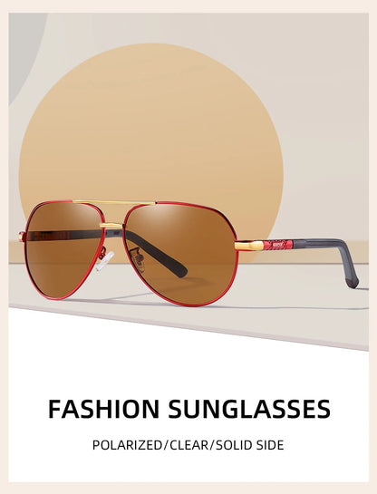 Ochelari de soare vintage din aluminiu BARCUR pentru bărbați, cu strat polarizat, ochelari de soare clasici pentru femei, accesorii de conducere pentru bărbați, ochelari