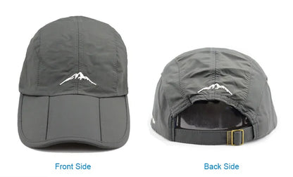 Spring Summer Outdoor Sport Baseball Cap Quick Drying Hat Unisex Waterproof Breathable Cap Foldable Cycling hat Sun Protection