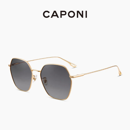 Ochelari de soare pentru femei CAPONI cu gradient polarizat, de marcă, de designer, cu protecție anti-raze UV, ochelari decorativi originali CP21015