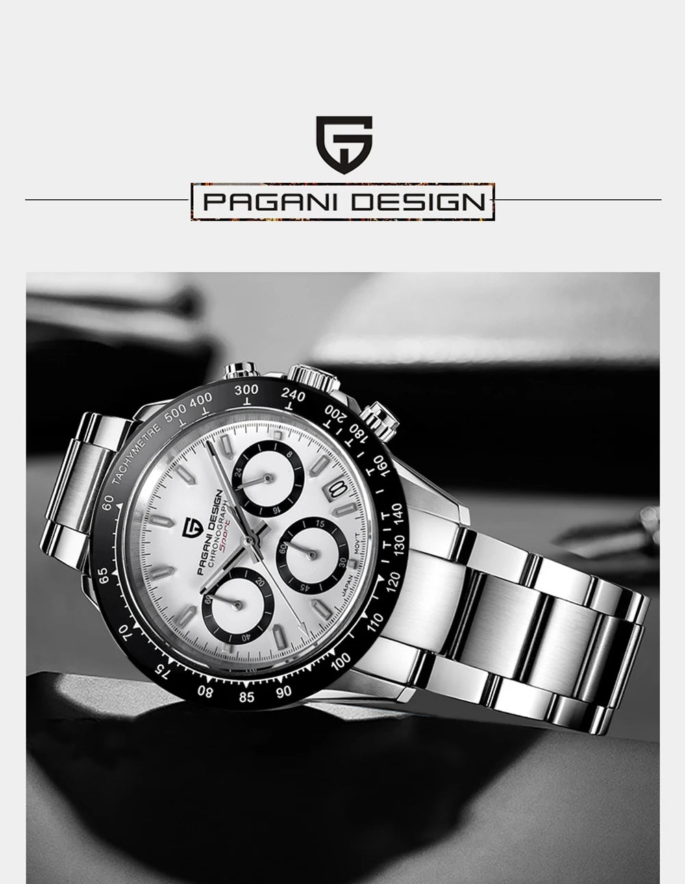 PAGANI DESIGN 2025 New Men's Watches Luxury Rose Gold Quartz Watch For Men 100M Waterproof Sports Chronograph Wristwatch Men