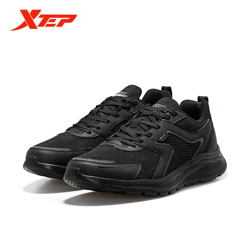 Xtep Sports Shoes Men’s Mesh Breathable Running Shoes, Winter Marathon Black White Men’s Sports Sneakers, Model 879119110110