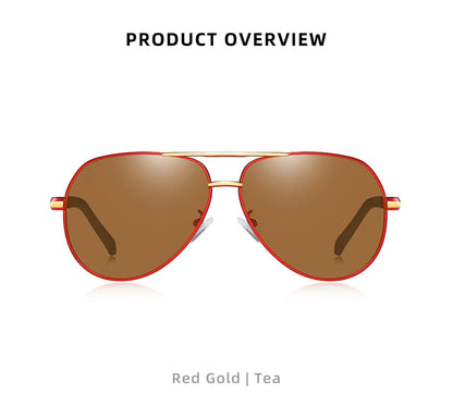 Ochelari de soare vintage din aluminiu BARCUR pentru bărbați, cu strat polarizat, ochelari de soare clasici pentru femei, accesorii de conducere pentru bărbați, ochelari