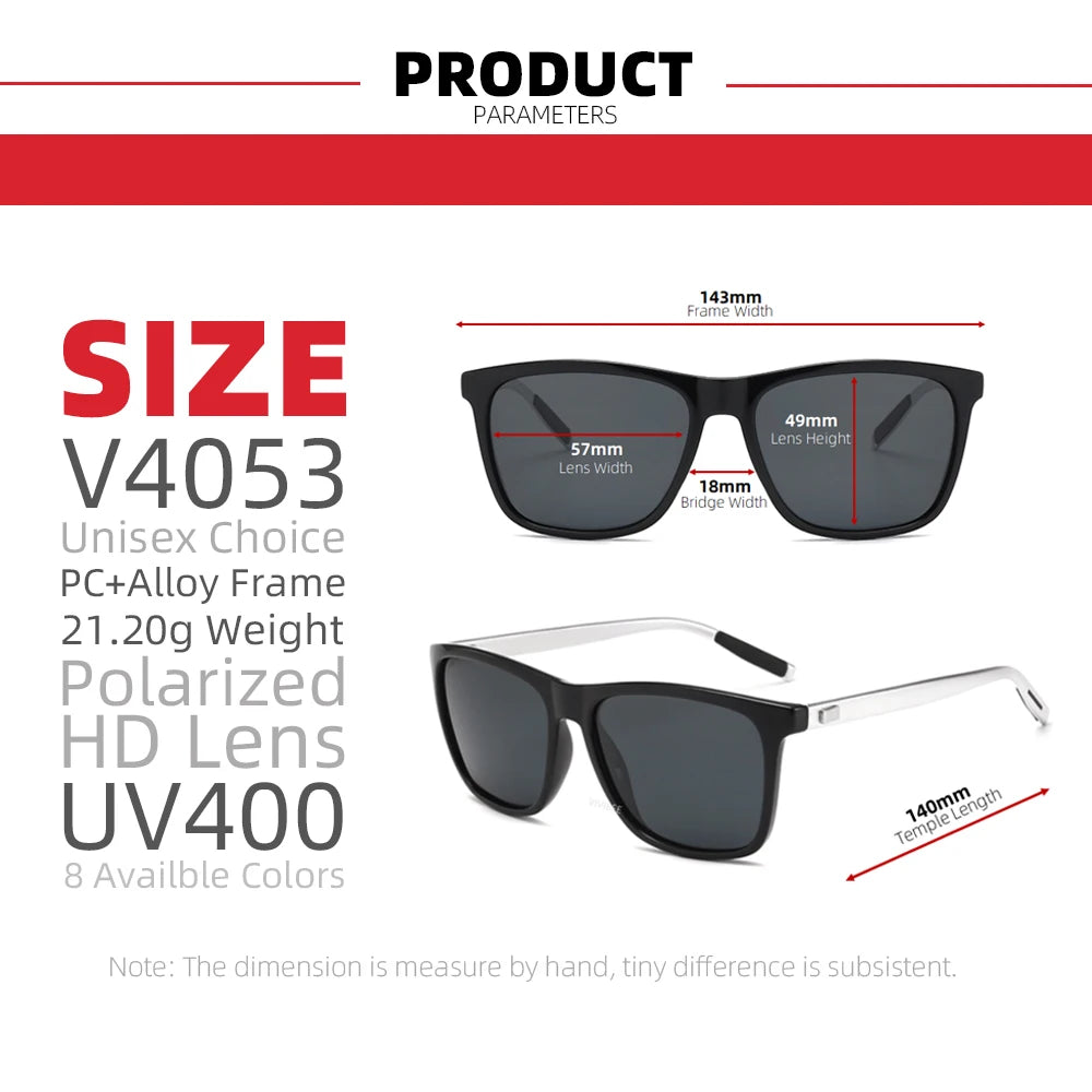 VIVIBEE Ochelari de soare polarizați de lux, pătrați, pentru bărbați, cu lentile oglindă albastre, clasici, unisex, la modă, pentru femei
