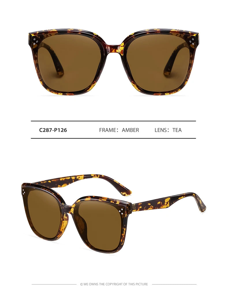 GM Korea Brand Design GENTLE Ochelari de soare pentru femei și bărbați din acetat, de calitate superioară, ochelari de soare populari cu husă originală S6305