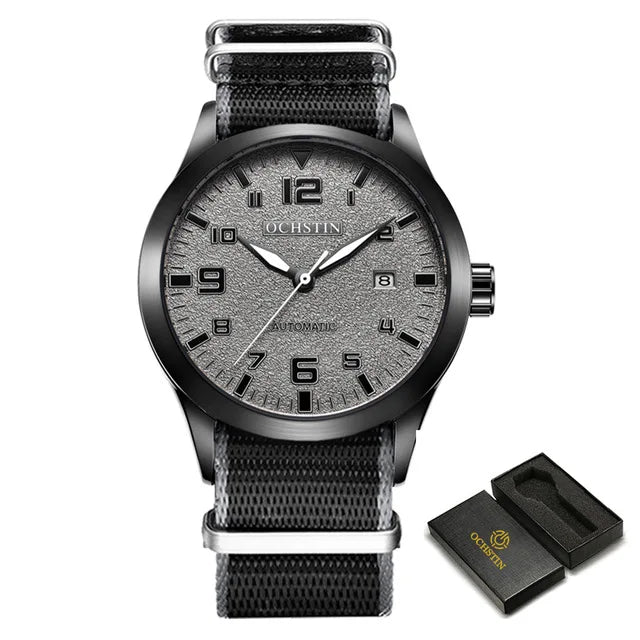 OCHSTIN Men Automatic Mechanical Watch Luxury Casual Dress Military Outdoor Sports Army Mens Wristwatches Waterproof Male Clock