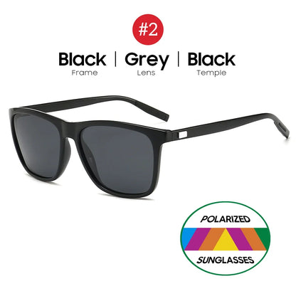 VIVIBEE Ochelari de soare polarizați de lux, pătrați, pentru bărbați, cu lentile oglindă albastre, clasici, unisex, la modă, pentru femei
