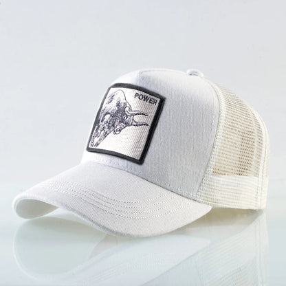 Baseball Caps Men Women Snapback Hip Hop Cap With Fashion Animals Embroidery Summer Breathable Mesh Trucker Caps Streetwear Bone