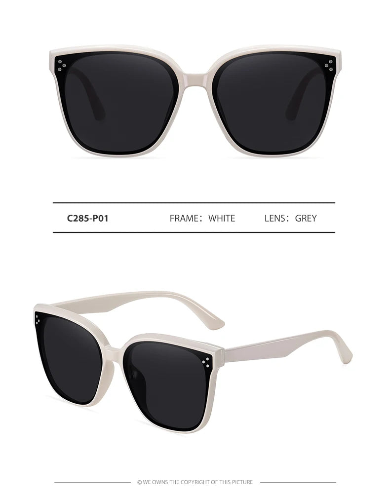 GM Korea Brand Design GENTLE Ochelari de soare pentru femei și bărbați din acetat, de calitate superioară, ochelari de soare populari cu husă originală S6305