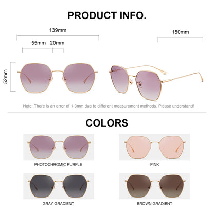 Ochelari de soare pentru femei CAPONI cu gradient polarizat, de marcă, de designer, cu protecție anti-raze UV, ochelari decorativi originali CP21015