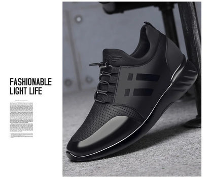 oein 2022 Men's Sneakers Quality 6CM Increasing British Shoes New Breathable Summer Casual Sneakers Big Size Office Shoes Men