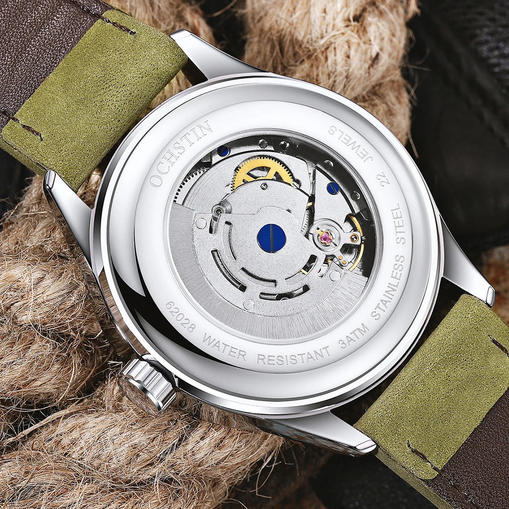 OCHSTIN Men Automatic Mechanical Watch Luxury Casual Dress Military Outdoor Sports Army Mens Wristwatches Waterproof Male Clock