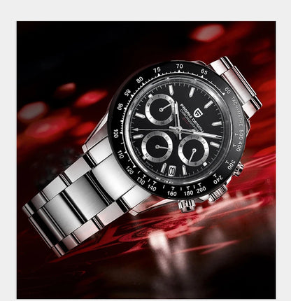 PAGANI DESIGN 2025 New Men's Watches Luxury Rose Gold Quartz Watch For Men 100M Waterproof Sports Chronograph Wristwatch Men