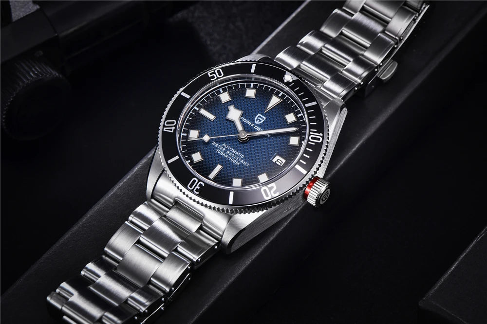 PAGANI DESIGN BB58 Steel Men's Mechanical Wrist Watches Luxury Automatic Watch For Men AR Sapphire Mirror Sport Waterproof Watch