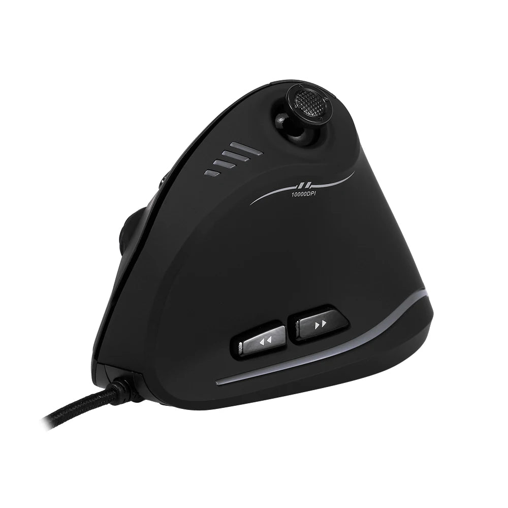 Zelotes C-18 Wired Gaming Mouse 11 Programmable Buttons 10000 DPI Laser Engine RGB Light Belt 128KB Vertical Mouse for Laptop PC