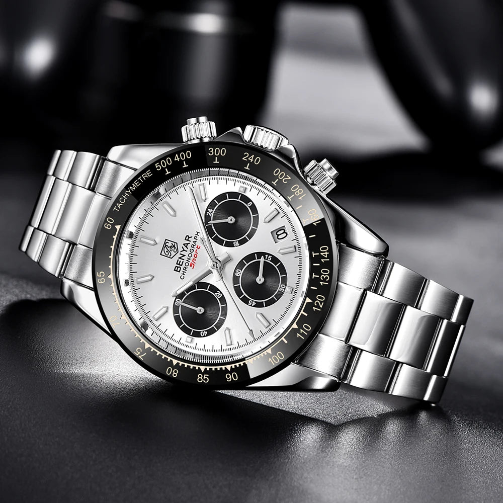 Relojes Hombre 2026 BENYAR New  Watches Men Luxury Brand Chronograph Male Sport Watches Waterproof Stainless Steel Quartz  Watch