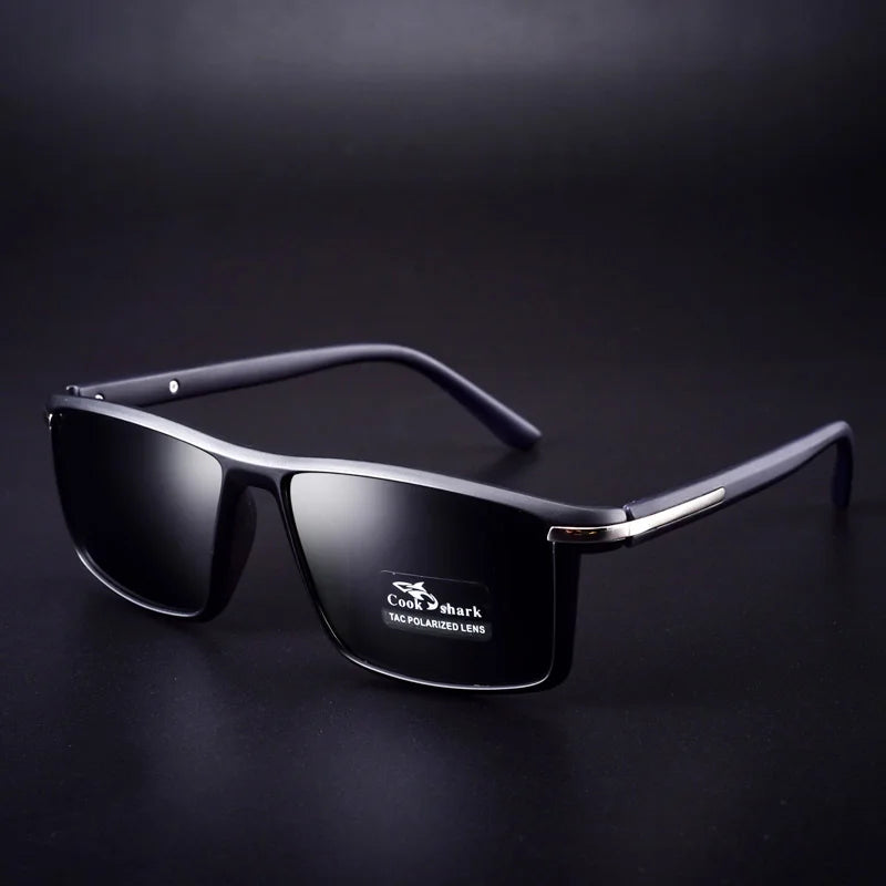 Ochelari de soare Cook Shark pentru bărbați, ochelari de soare polarizați, ochelari de condus, noi, cu protecție UV, ochelari de vedere pe timp de noapte pentru șoferi