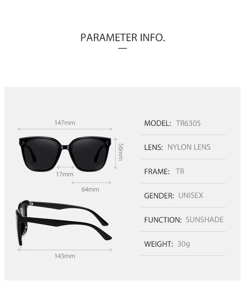 GM Korea Brand Design GENTLE Ochelari de soare pentru femei și bărbați din acetat, de calitate superioară, ochelari de soare populari cu husă originală S6305