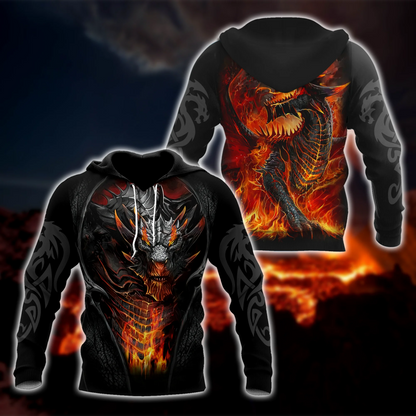 Kaunis tulilohikäärmetatuointi, 3D-printattu miesten huppari, unisex-hupparit, collegepaita, syksyinen streetwear, rento takki, verryttelyasu KJ747
