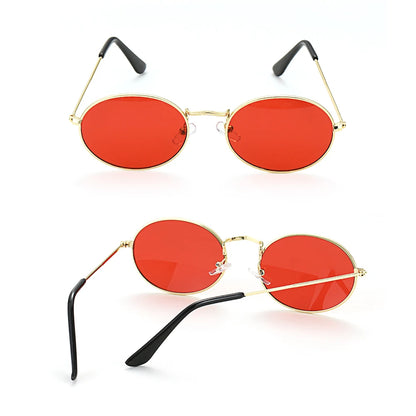 Ochelari de soare ovali pentru femei, ochelari de conducere, ochelari de soare rotunzi, aurii, mici, retro, vintage, sexy, rame de ochelari de soare, accesorii pentru ciclism