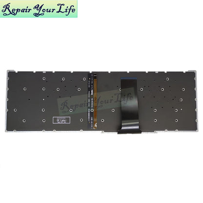 Teclado retroiluminado PT-BR Brasil US RU para Acer Nitro 5 AN515-54 AN515-43 AN517-52 AN517-51 AN517-54 AN715-51 Espanha LA IT TR GR FR