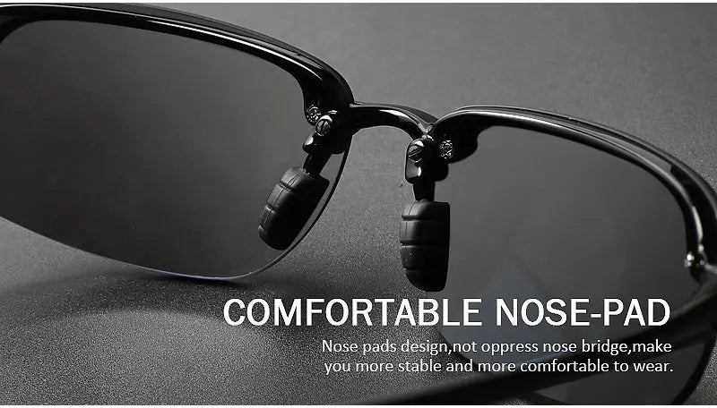JULI Sports Sunglasses for Men Women TR90 Rimless Frame UV400 Protection for Cycling Running Fishing Baseball Driving 8001