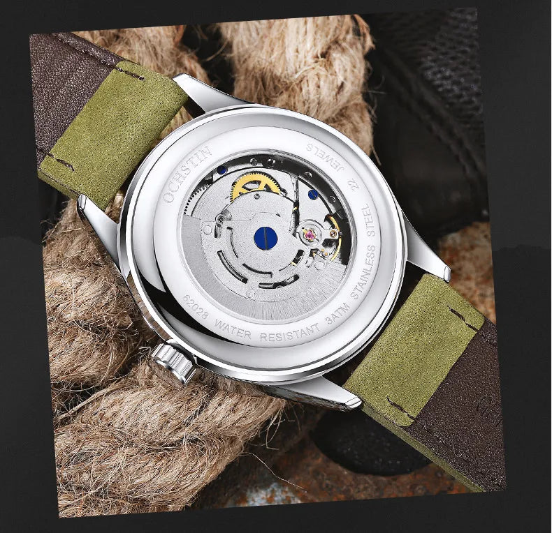 OCHSTIN Men Automatic Mechanical Watch Luxury Casual Dress Military Outdoor Sports Army Mens Wristwatches Waterproof Male Clock