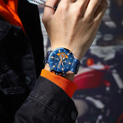 CURREN Men Watch Top Brand Luxury Sports Quartz Mens Watches Full Steel Waterproof Chronograph Wristwatch Men Relogio Masculino