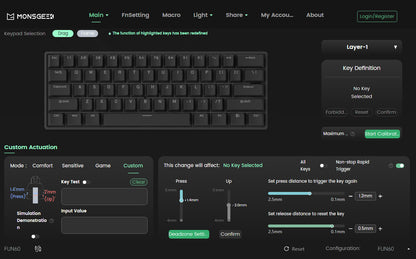 Akko MonsGeek FUN60 Ultra mechanische Gaming-Tastatur, magnetische Switches, 60 %, Rapid Trigger, 8K HE/TMR, Custom-Aluminium-Tastatur für Gamer