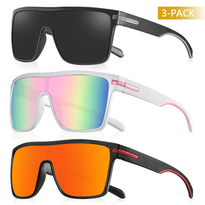 Ochelari de soare polarizați CRIXALIS pentru bărbați, pătrați, supradimensionați, antireflex, pentru șoferi, ochelari de soare cu oglindă, pentru femei, ochelari de protecție UV400, pentru bărbați