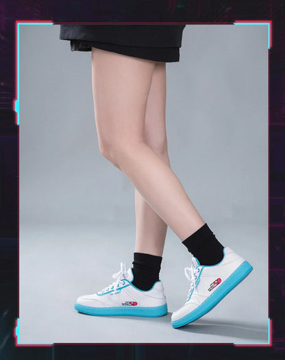 Moeyu Hatsune Miku Shoes for Women and Men Vocaloid Cosplay Anime Sneakers Tennis Lace-Up Sport Athletic Running Casual Shoes
