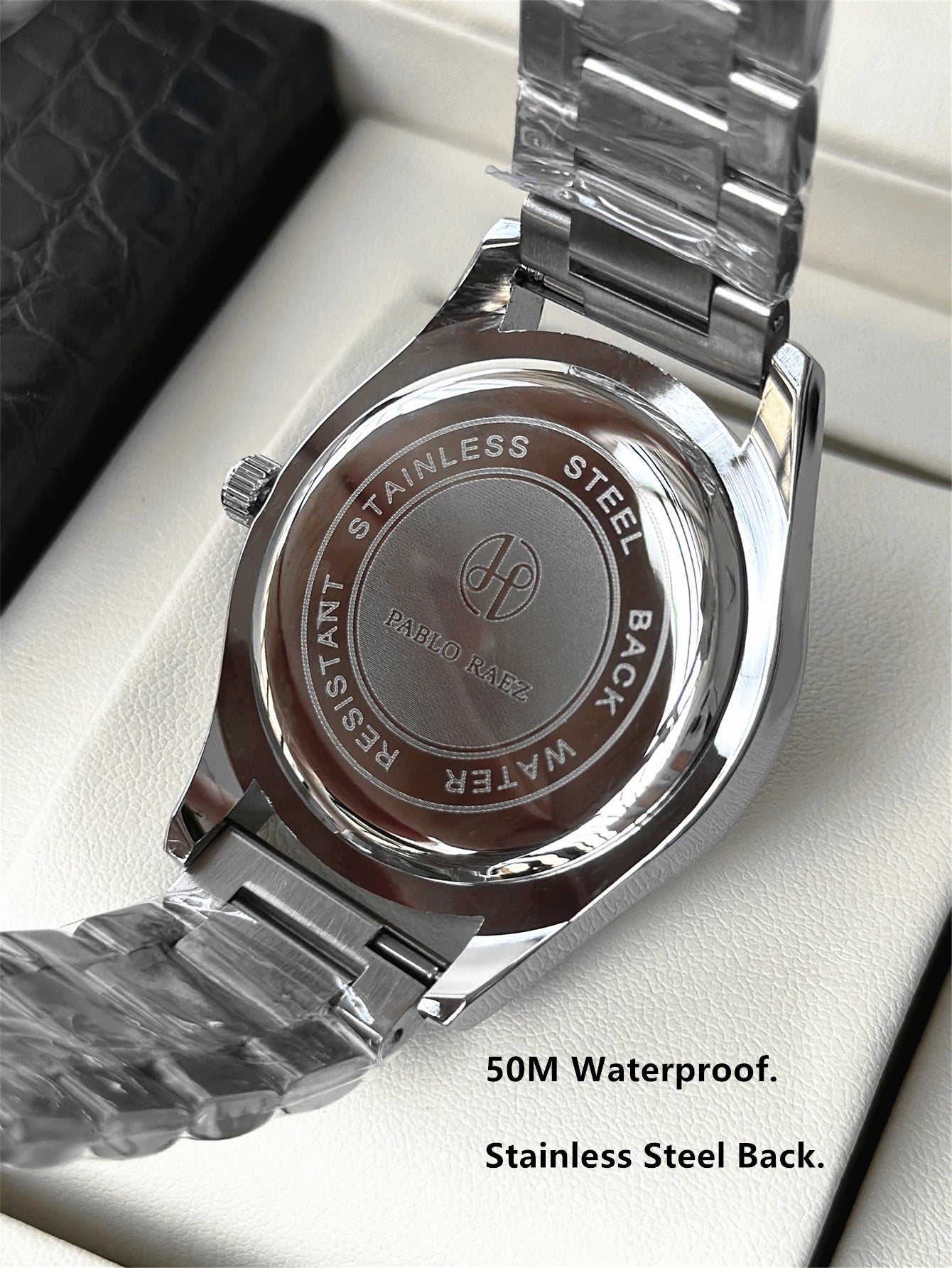PABLO RAEZ Real Photos Brand Luxury Men's Watches Waterproof Luminous Date Watch Stainless Steel Fashion Quartz Man Wristwatch