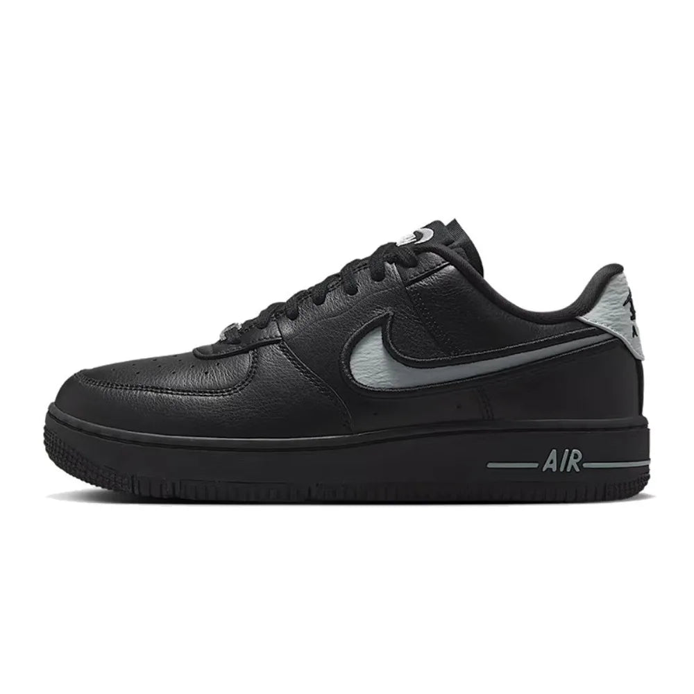 Nike Air Force 1 Rubber Leather Comfortable Stylish Versatile Elegant Low-Top Sneakers Women's Black FJ7409-002