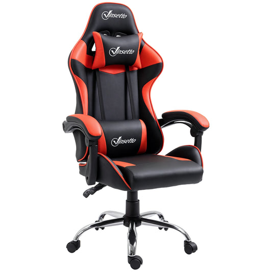 Vinsetto Gaming Chair with Adjustable Height 63X67X122-130 cm Red