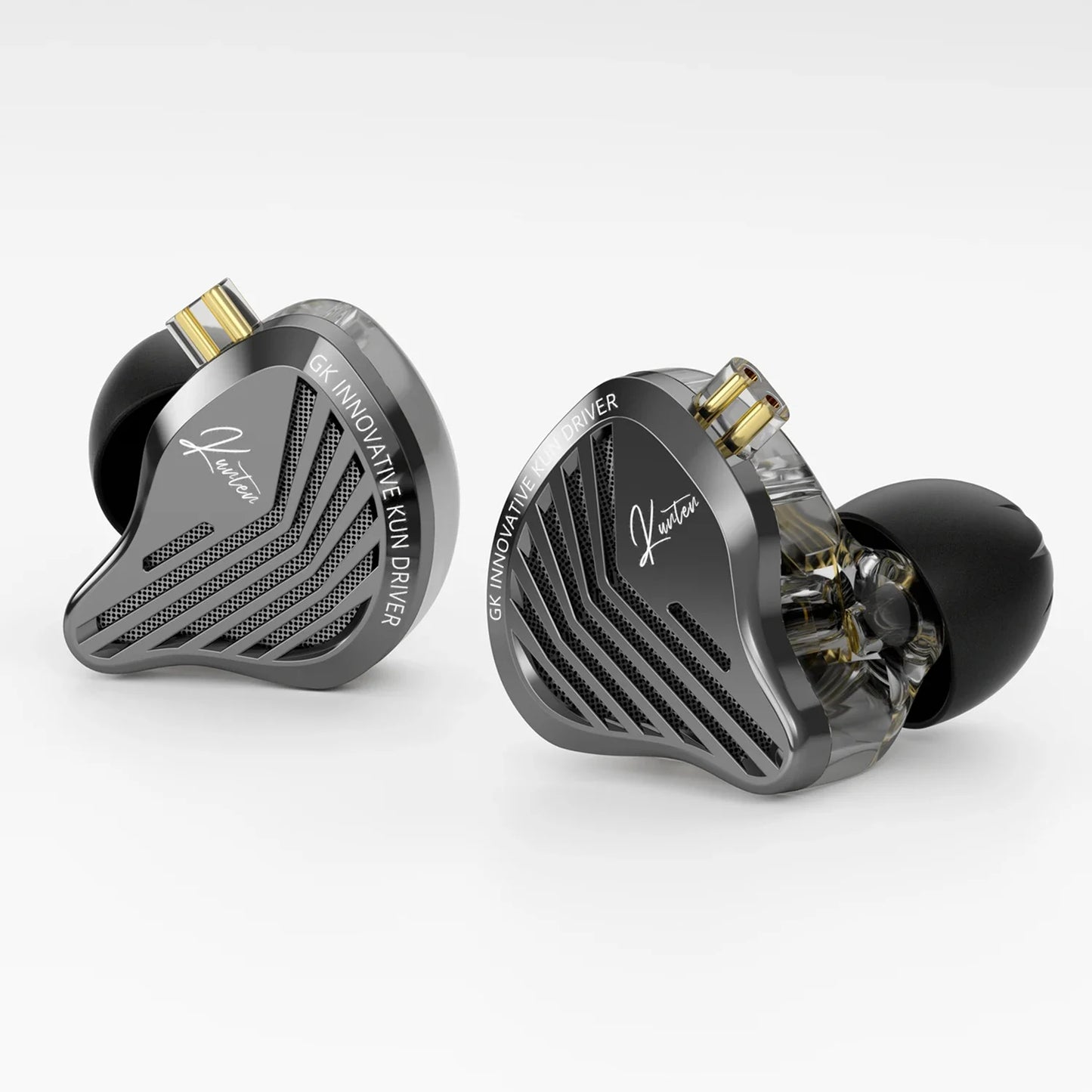 Kz Gk Kunten 1DD Dynamic Drive Earphone Hifi IEMs in ear Earbuds 2pin Detachable Cable Metal Gamer Audiophile headset