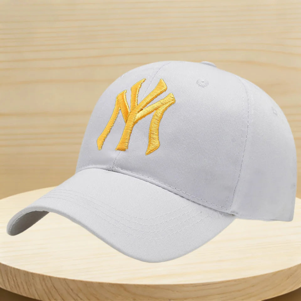 Vintage NY Logo Embroidery Baseball Cap, Casual Cotton Adjustable Dad Hat, Streetwear Hip Hop Sun Hat for Men Women Daily