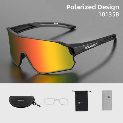 Ochelari de soare polarizați ROCKBROS, ochelari de protecție pentru sport, ochelari pentru bicicletă, drumeții în aer liber, camping, golf, ochelari de ciclism, UV400