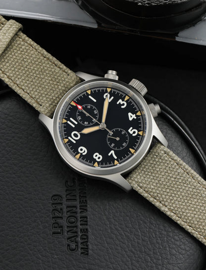 Militado ML1868 Watch VK61 Quartz Movement 100m Waterproof Watches Men Stainless Steel Chronograph Sapphire Crystal Wristwatch