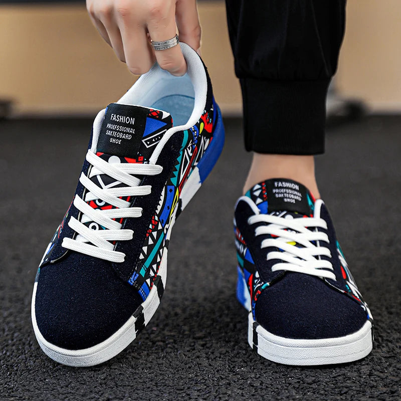YRZL skateschoenen voor heren, canvas sneakers, casual ademende wandelschoenen, lichtgewicht platte herenschoenen, streetwear trend sportschoenen
