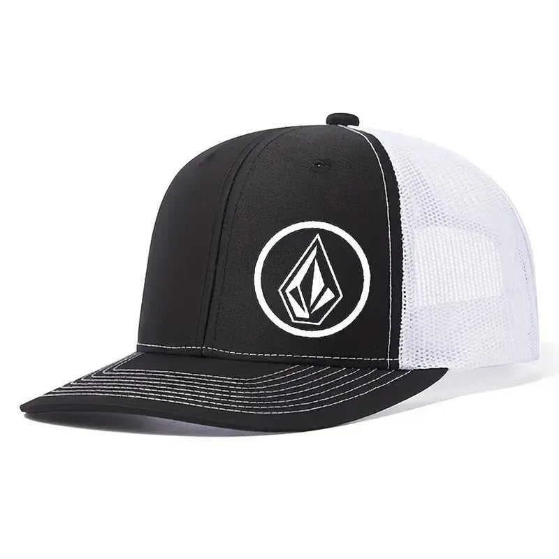 Simple symbol slightly curved printed baseball cap men's and women's outdoor sports events duck cap American truck driver hat