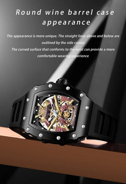 ONOLA Men Automatic Watch Luxury Brand Fashion Luminous Waterproof Mechanical Watches Men Military Sports Watches Gifts for Men