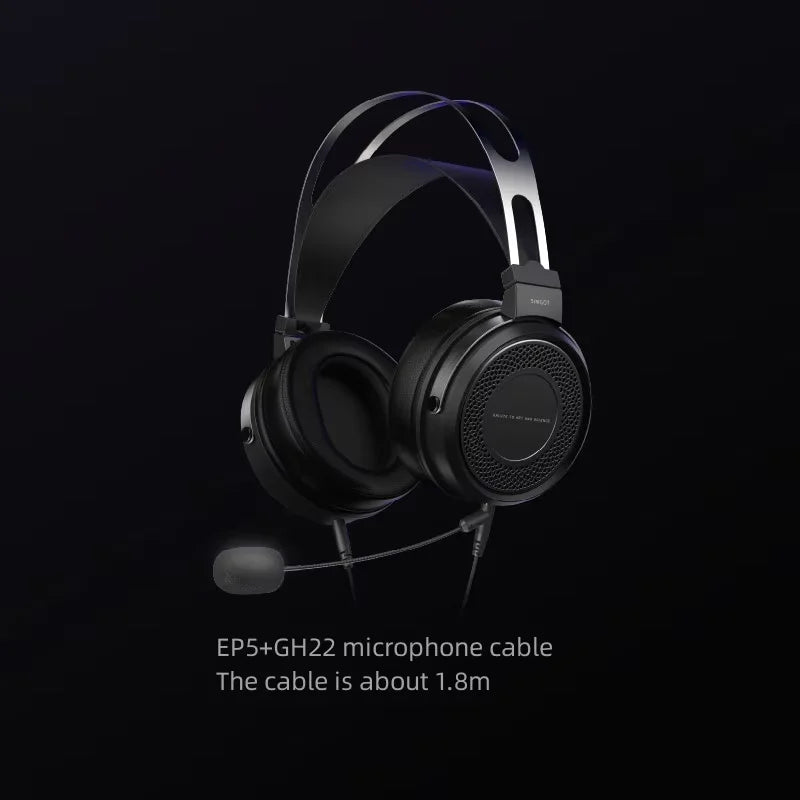 SIMGOT EP5 kabelgebundene Hochleistungs-Kopfhörer mit dynamischem 50mm-Treiber – HiFi-Gaming-Headset, niedrige Impedanz, hohe Empfindlichkeit, 7.1 Surround Sound