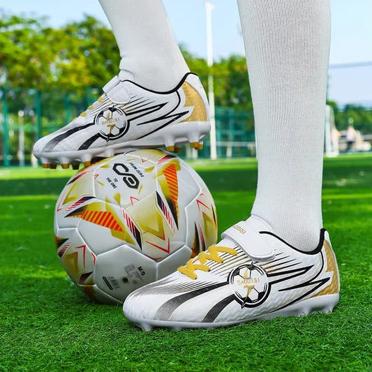 Chaussures de football originales à crampons pour cheville, nouvelles chaussures de football pour enfants, chaussures de futsal, baskets rapides pour intérieur, chaussures de sport pour terrain de société, chaussures de f