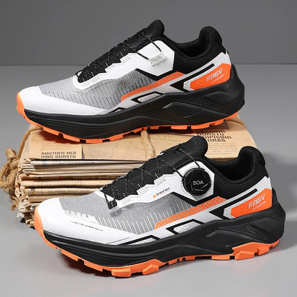 Zapatillas de running para hombre de primavera y verano, calzado de senderismo para exteriores, zapatillas de trail resistentes al desgaste con cierre BOA, transpirables, de estilo deportivo y casual