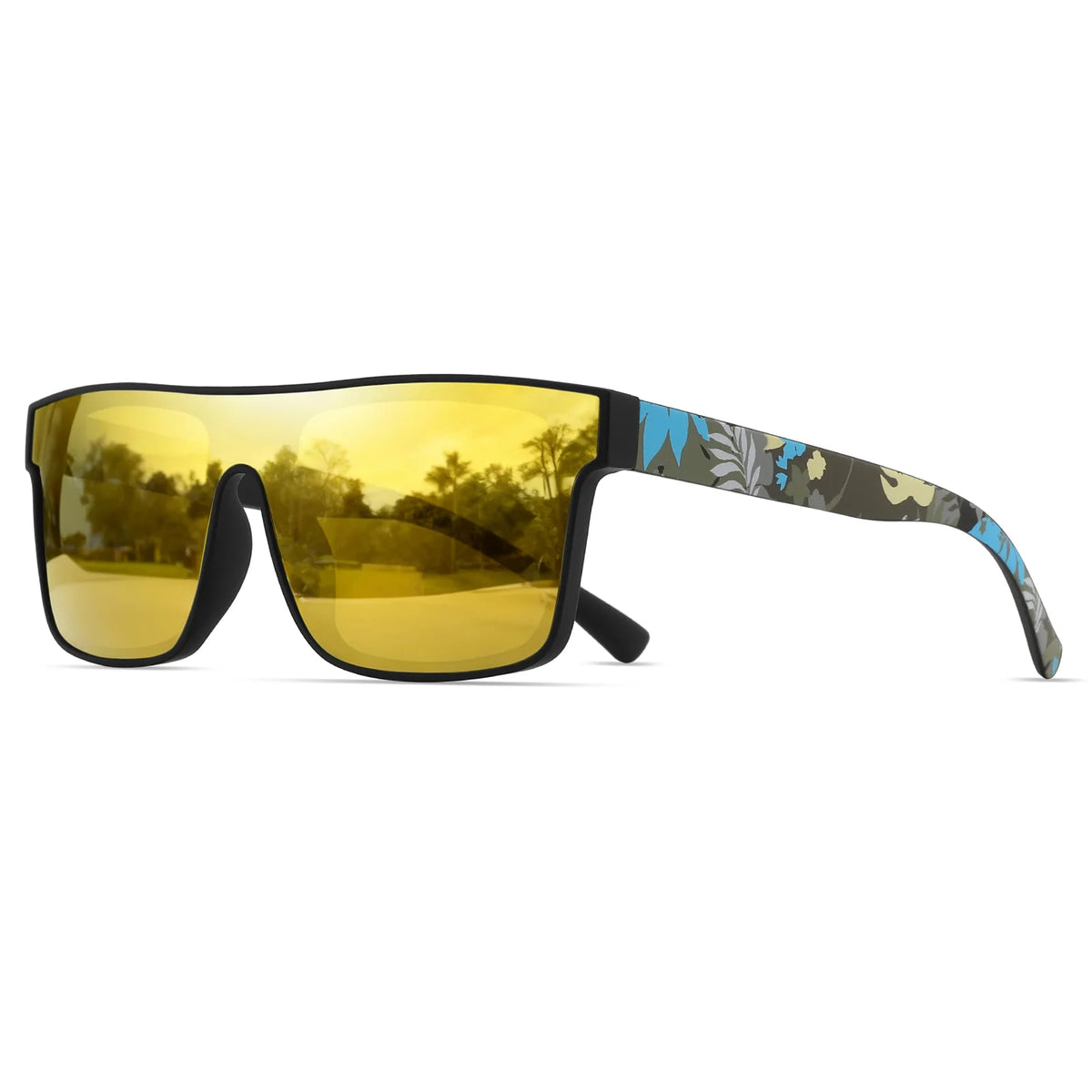 Ochelari de soare sport clasici, pătrați și la modă – brațe cu model, unisex, pentru ciclism, drumeții, călătorii – cadoul perfect