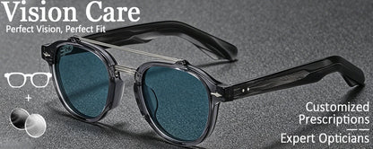 Ochelari de soare rotunzi polarizați Catside pentru bărbați, ramă TR, inserție centrală, brațe, set de ochelari de soare pentru femei, stil retro, pentru șofat, pescuit, punk, protecție UV400