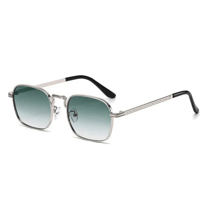 Ochelari de soare metalici, pătrați și ovali, la modă, retro, pentru bărbați și femei, personalizați, rezistenți la raze UV, ochelari de vedere de lux, design UV400