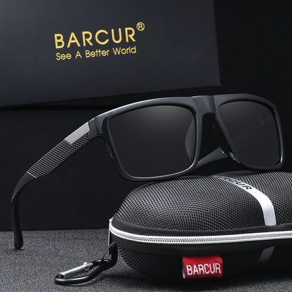 BARCUR Ochelari de soare simpli și confortabili, în stil business, pentru călătoriile zilnice, cu protecție UV, ambalaj de marcă